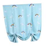 Max Rod Pocket Blackout Curtain Adjustable Tie Up Shade for Bathroom Rainbow_Blue - Aladdin Shoppers