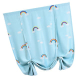 Max Rod Pocket Blackout Curtain Adjustable Tie Up Shade for Bathroom Rainbow_Blue - Aladdin Shoppers