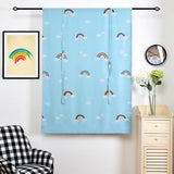 Max Rod Pocket Blackout Curtain Adjustable Tie Up Shade for Bathroom Rainbow_Blue - Aladdin Shoppers