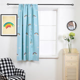 Max Rod Pocket Blackout Curtain Adjustable Tie Up Shade for Bathroom Rainbow_Blue - Aladdin Shoppers