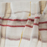 Max Rod Pocket Checked Linen Window Voile Curtain Valance Tier Red 137x91.5cm - Aladdin Shoppers