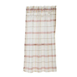 Max Rod Pocket Checked Linen Window Voile Curtain Valance Tier Red 74x60cm - Aladdin Shoppers