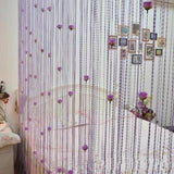Max Rose Flower String Curtain Window Tassel Valance Room Dividers Purple - Aladdin Shoppers