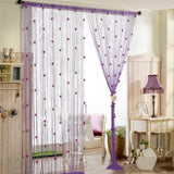 Max Rose Flower String Curtain Window Tassel Valance Room Dividers Purple - Aladdin Shoppers