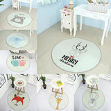 Max Round Baby Crawling Mat Activity Gym Play Mat Picnic Carpet Doormat Deer - Aladdin Shoppers