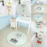 Max Round Baby Crawling Mat Activity Gym Play Mat Picnic Carpet Doormat Deer - Aladdin Shoppers