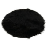 Max Round Fake Wool Shaggy Rug Carpet Floor Mat for Home Decor Black - Aladdin Shoppers