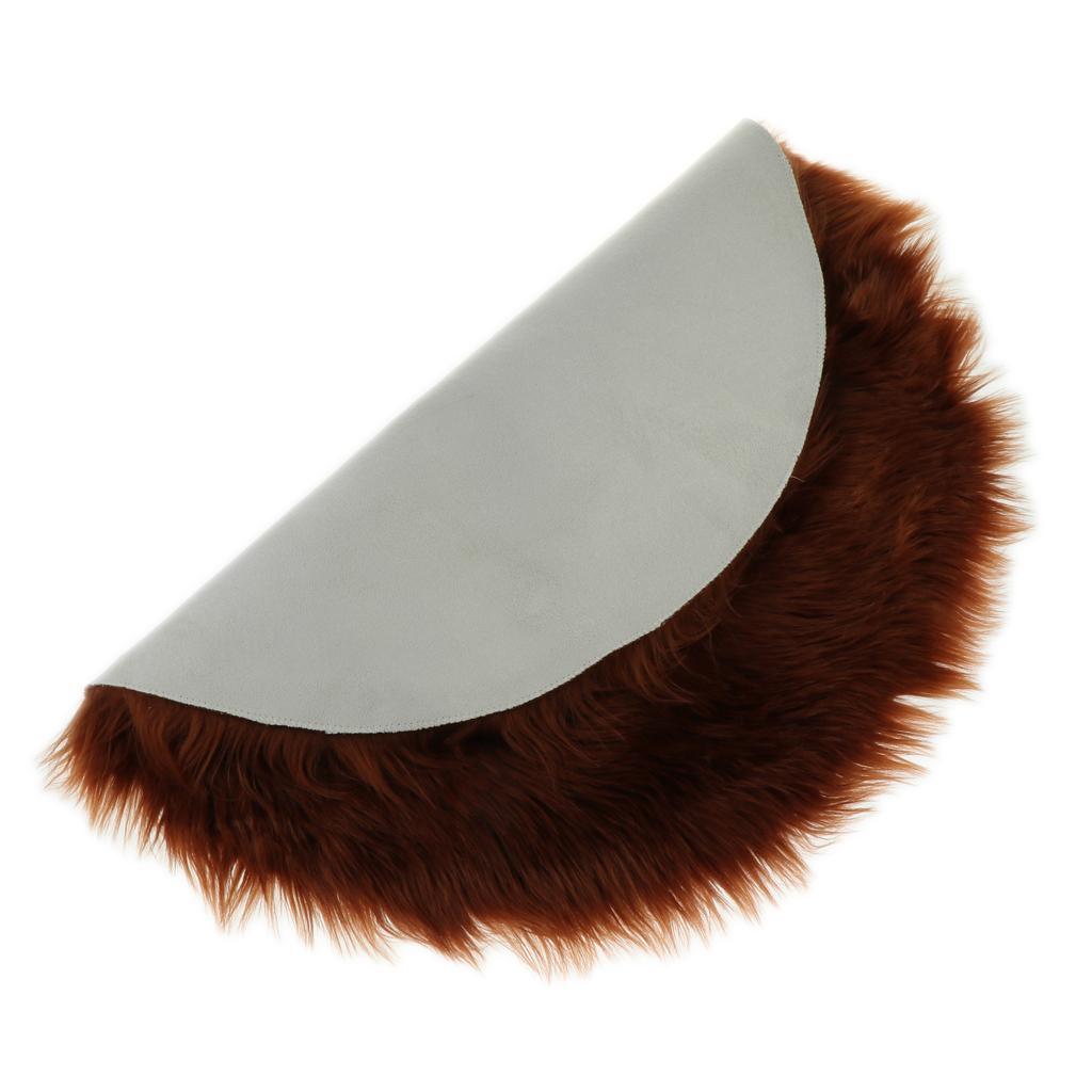 Max Round Fake Wool Shaggy Rug Carpet Floor Mat for Home Decor Coffee - Aladdin Shoppers