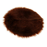 Max Round Fake Wool Shaggy Rug Carpet Floor Mat for Home Decor Coffee - Aladdin Shoppers