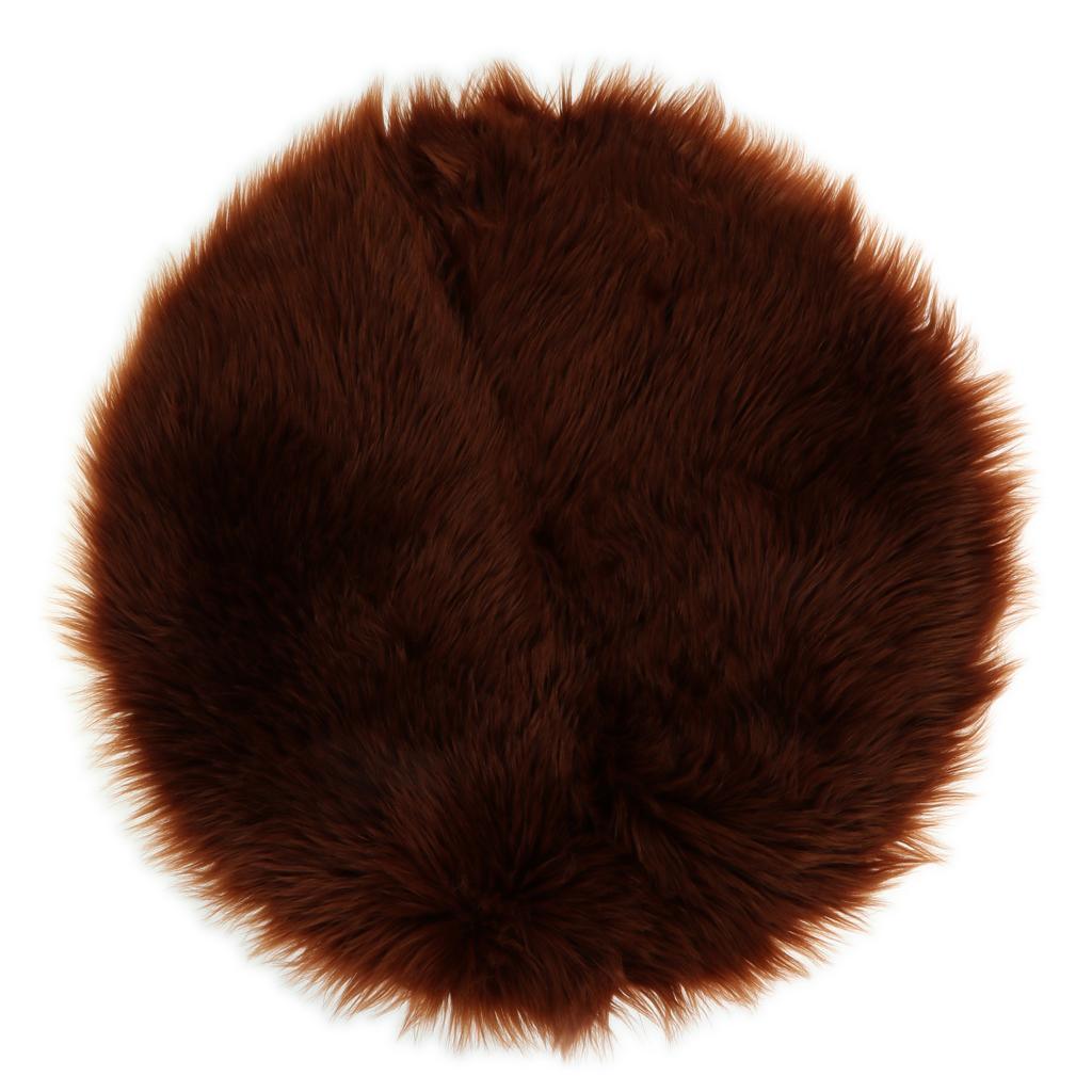 Max Round Fake Wool Shaggy Rug Carpet Floor Mat for Home Decor Coffee - Aladdin Shoppers