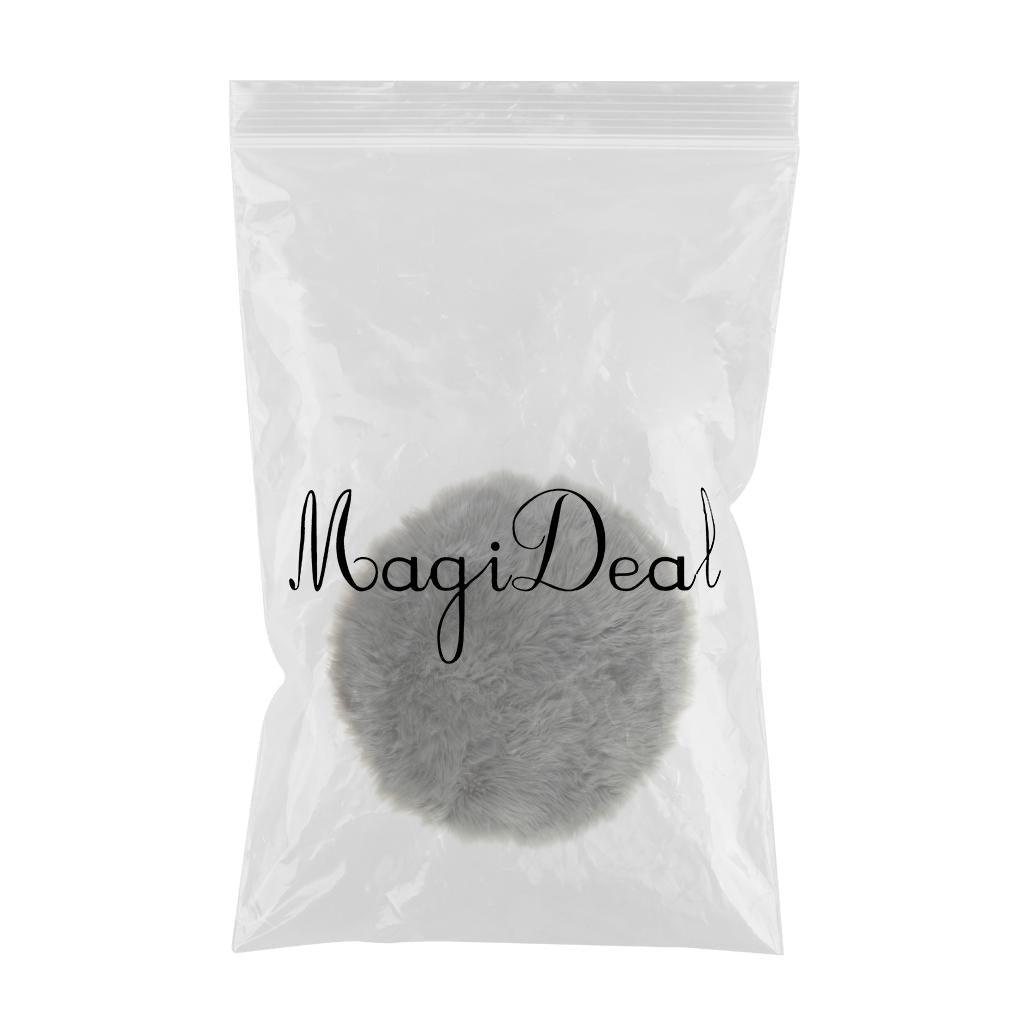 Max Round Fake Wool Shaggy Rug Carpet Floor Mat for Home Decor Gray - Aladdin Shoppers