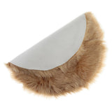 Max Round Fake Wool Shaggy Rug Carpet Floor Mat for Home Decor Khaki - Aladdin Shoppers