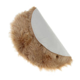 Max Round Fake Wool Shaggy Rug Carpet Floor Mat for Home Decor Khaki - Aladdin Shoppers