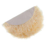 Max Round Fake Wool Shaggy Rug Carpet Floor Mat for Home Decor Light Beige - Aladdin Shoppers