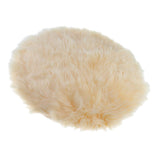 Max Round Fake Wool Shaggy Rug Carpet Floor Mat for Home Decor Light Beige - Aladdin Shoppers