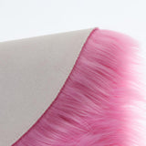 Max Round Fake Wool Shaggy Rug Carpet Floor Mat for Home Decor Rose Red - Aladdin Shoppers