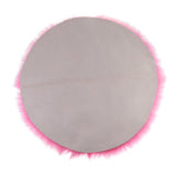 Max Round Fake Wool Shaggy Rug Carpet Floor Mat for Home Decor Rose Red - Aladdin Shoppers