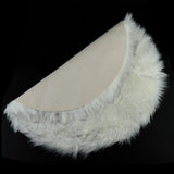 Max Round Fake Wool Shaggy Rug Carpet Floor Mat for Home Decor White Black Tip - Aladdin Shoppers