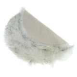 Max Round Fake Wool Shaggy Rug Carpet Floor Mat for Home Decor White Black Tip - Aladdin Shoppers