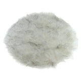 Max Round Fake Wool Shaggy Rug Carpet Floor Mat for Home Decor White Black Tip - Aladdin Shoppers