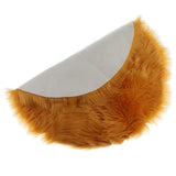 Max Round Fake Wool Shaggy Rug Carpet Floor Mat for Home Decor Yellow Camel - Aladdin Shoppers