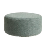 Max Round Linen Fabric Footstool Cover Wooden Stool Slipcover Green Dark 28x13cm - Aladdin Shoppers