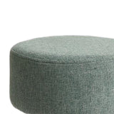 Max Round Linen Fabric Footstool Cover Wooden Stool Slipcover Green Dark 28x13cm - Aladdin Shoppers