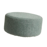Max Round Linen Fabric Footstool Cover Wooden Stool Slipcover Green Dark 28x13cm - Aladdin Shoppers