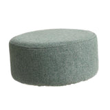 Max Round Linen Fabric Footstool Cover Wooden Stool Slipcover Green Dark 28x13cm - Aladdin Shoppers