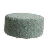 Max Round Linen Fabric Footstool Cover Wooden Stool Slipcover Green Dark 28x13cm - Aladdin Shoppers