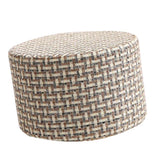 Max Round Linen Fabric Footstool Cover Wooden Stool Slipcover Grid 28x18cm - Aladdin Shoppers