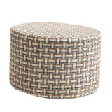 Max Round Linen Fabric Footstool Cover Wooden Stool Slipcover Grid 28x18cm - Aladdin Shoppers