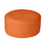 Max Round Linen Fabric Footstool Cover Wooden Stool Slipcover Orange 28x13cm - Aladdin Shoppers