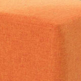 Max Round Linen Fabric Footstool Cover Wooden Stool Slipcover Orange 28x13cm - Aladdin Shoppers