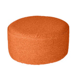 Max Round Linen Fabric Footstool Cover Wooden Stool Slipcover Orange 28x13cm - Aladdin Shoppers