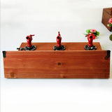Max Rustic Industrial Pipe Wooden Wall Mounted Iron Coat Hooks Hanger Rack A - Aladdin Shoppers