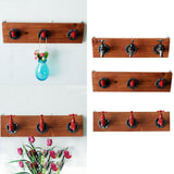 Max Rustic Industrial Pipe Wooden Wall Mounted Iron Coat Hooks Hanger Rack A - Aladdin Shoppers
