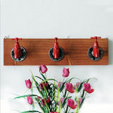 Max Rustic Industrial Pipe Wooden Wall Mounted Iron Coat Hooks Hanger Rack A - Aladdin Shoppers