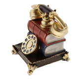 Max Rustic Resin Telephone Figurine Piggy Bank Money Box Coin Bank Crafts Red - Aladdin Shoppers