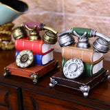 Max Rustic Resin Telephone Figurine Piggy Bank Money Box Coin Bank Crafts Red - Aladdin Shoppers