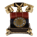 Max Rustic Resin Telephone Figurine Piggy Bank Money Box Coin Bank Crafts Red - Aladdin Shoppers