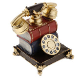 Max Rustic Resin Telephone Figurine Piggy Bank Money Box Coin Bank Crafts Red - Aladdin Shoppers