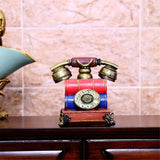 Max Rustic Resin Telephone Figurine Piggy Bank Money Box Coin Bank Crafts Red - Aladdin Shoppers