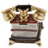 Max Rustic Resin Telephone Figurine Piggy Bank Money Box Coin Bank Crafts Red - Aladdin Shoppers