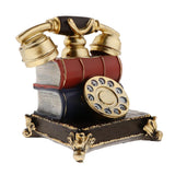 Max Rustic Resin Telephone Figurine Piggy Bank Money Box Coin Bank Crafts Red - Aladdin Shoppers
