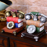 Max Rustic Resin Telephone Figurine Piggy Bank Money Box Coin Bank Crafts Yellow - Aladdin Shoppers