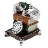 Max Rustic Resin Telephone Figurine Piggy Bank Money Box Coin Bank Crafts Yellow - Aladdin Shoppers