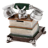 Max Rustic Resin Telephone Figurine Piggy Bank Money Box Coin Bank Crafts Yellow - Aladdin Shoppers
