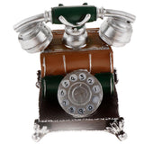 Max Rustic Resin Telephone Figurine Piggy Bank Money Box Coin Bank Crafts Yellow - Aladdin Shoppers