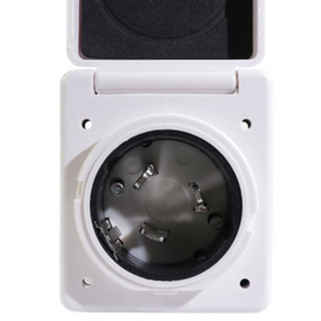 Max RV Boat 50A 3 Pin Shore Power Cord Twist Lock Plug Inlet w/ Waterproof Cover - Aladdin Shoppers